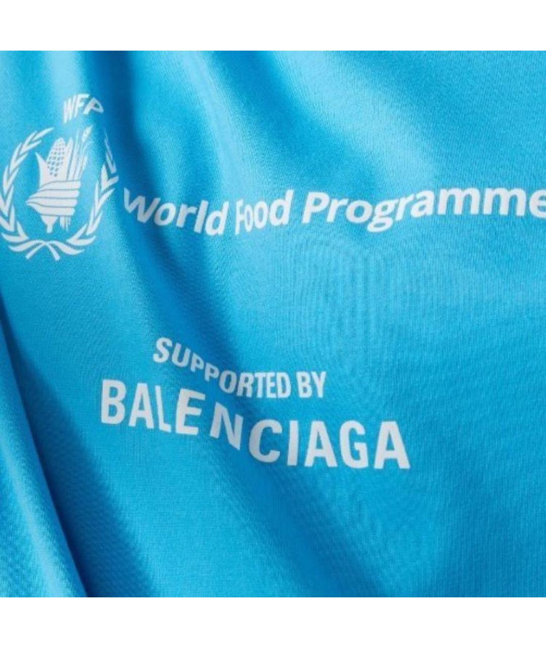 BALENCIAGA Синяя футболка, фото 5