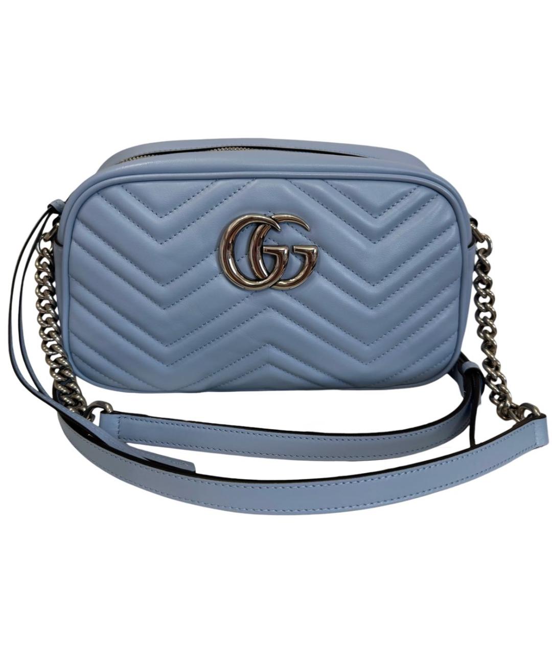 GUCCI Голубая кожаная сумка через плечо, фото 9