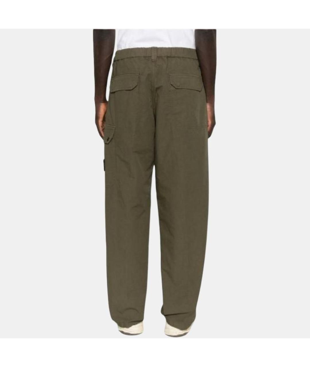 STONE ISLAND Зеленые повседневные брюки, фото 4