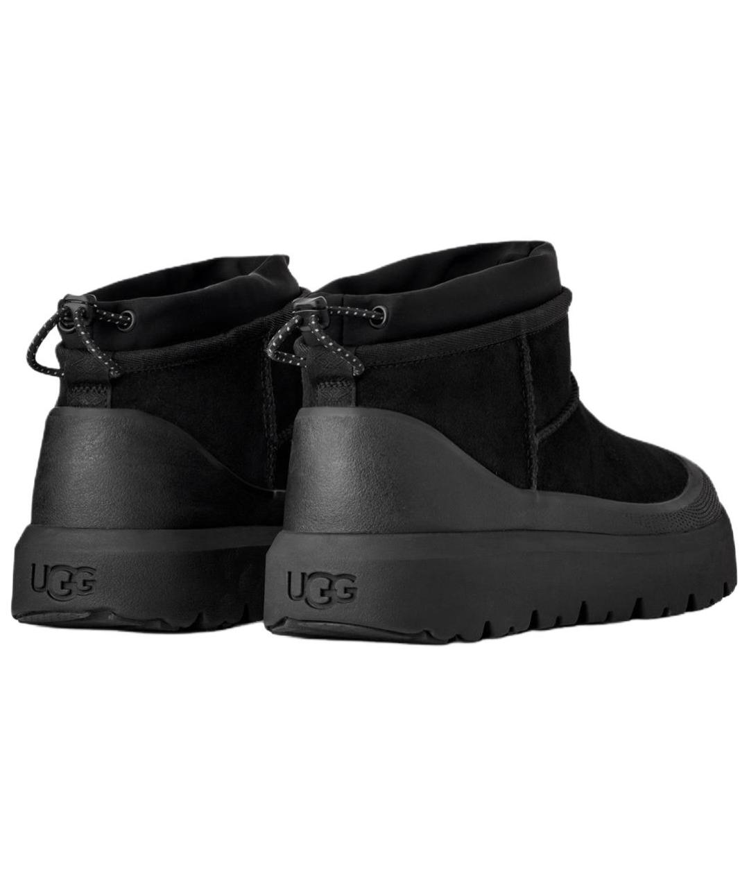 UGG AUSTRALIA Черные замшевые низкие ботинки, фото 4