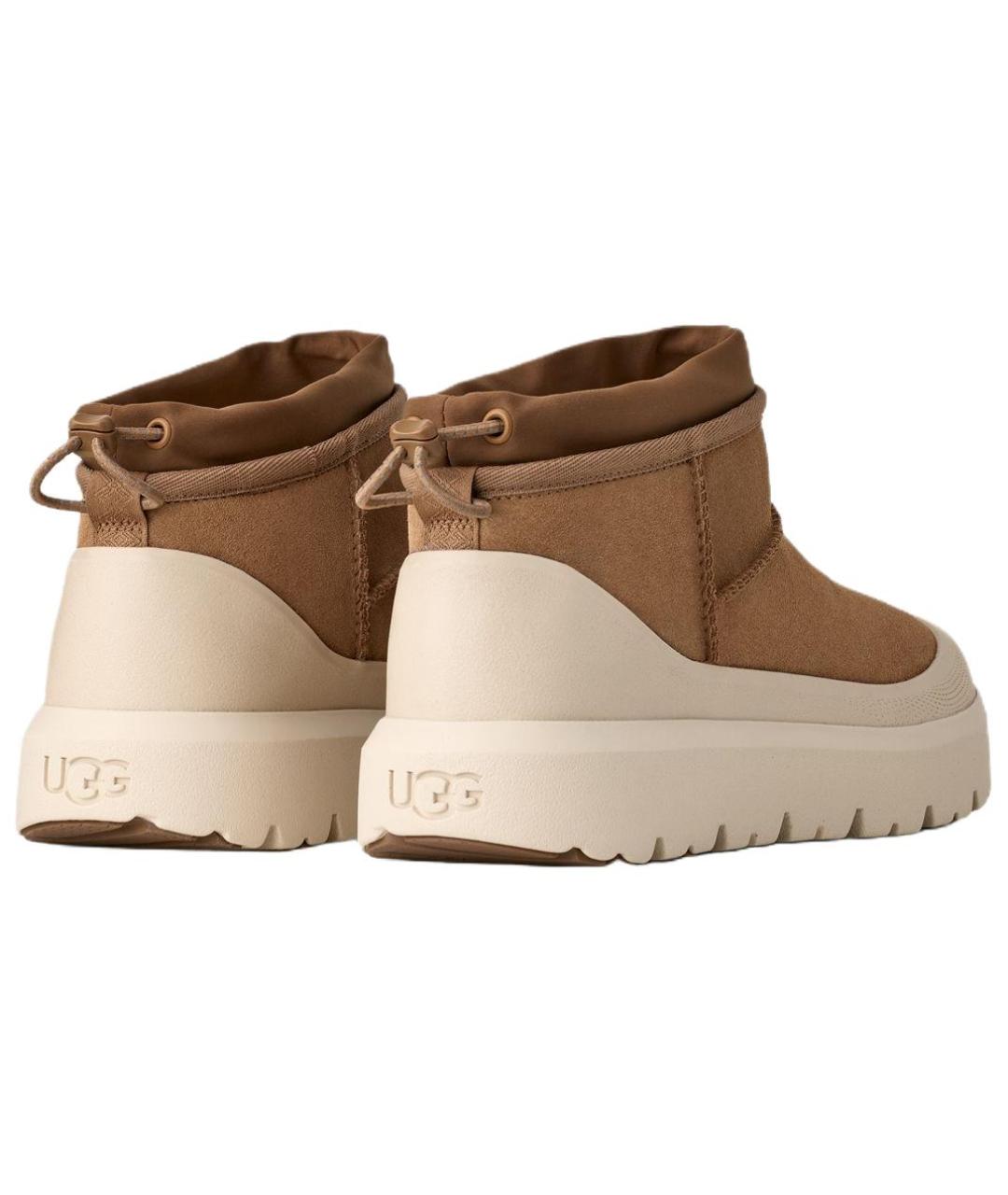 UGG AUSTRALIA Коричневые замшевые высокие ботинки, фото 4