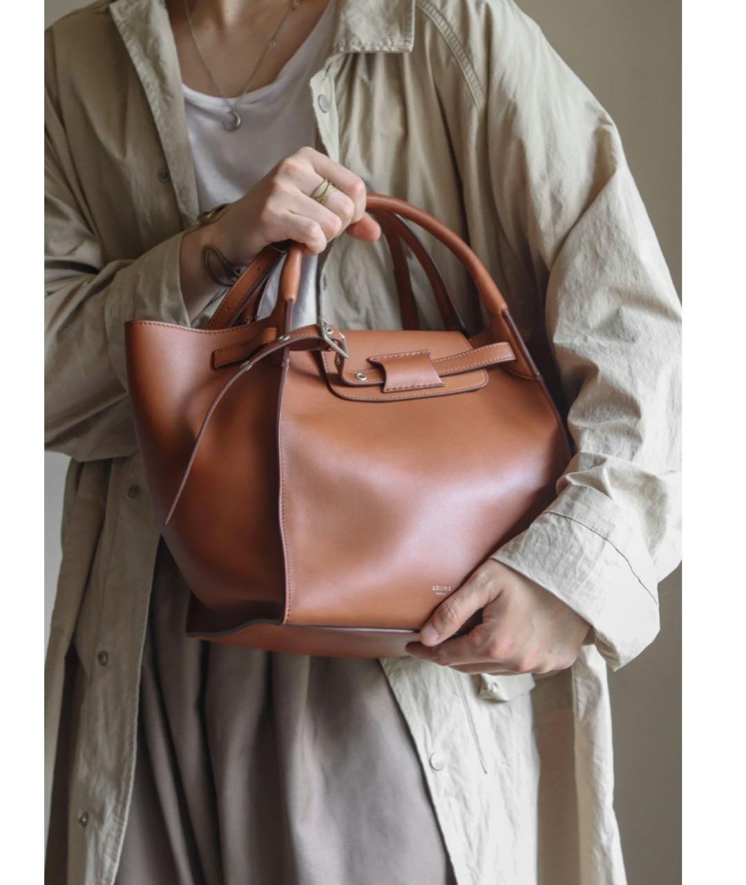 CELINE Коричневая кожаная сумка через плечо, фото 6