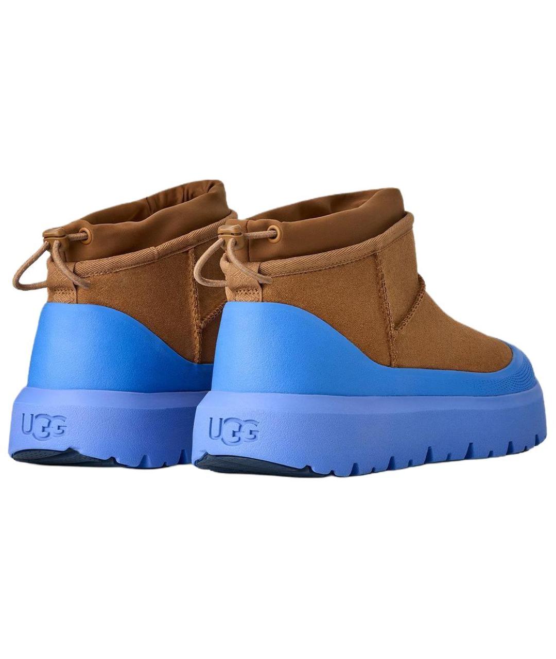 UGG AUSTRALIA Коричневые замшевые низкие ботинки, фото 4