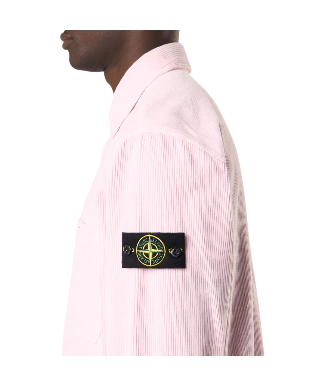 STONE ISLAND Розовая кэжуал рубашка, фото 4