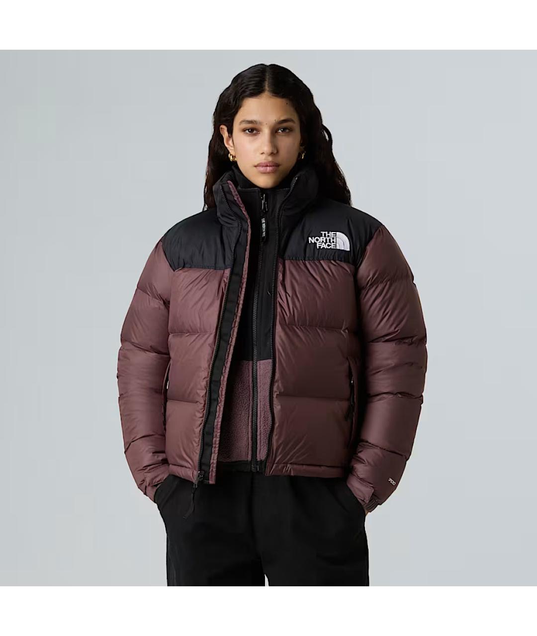 THE NORTH FACE Бордовый полиамидовый пуховик, фото 4