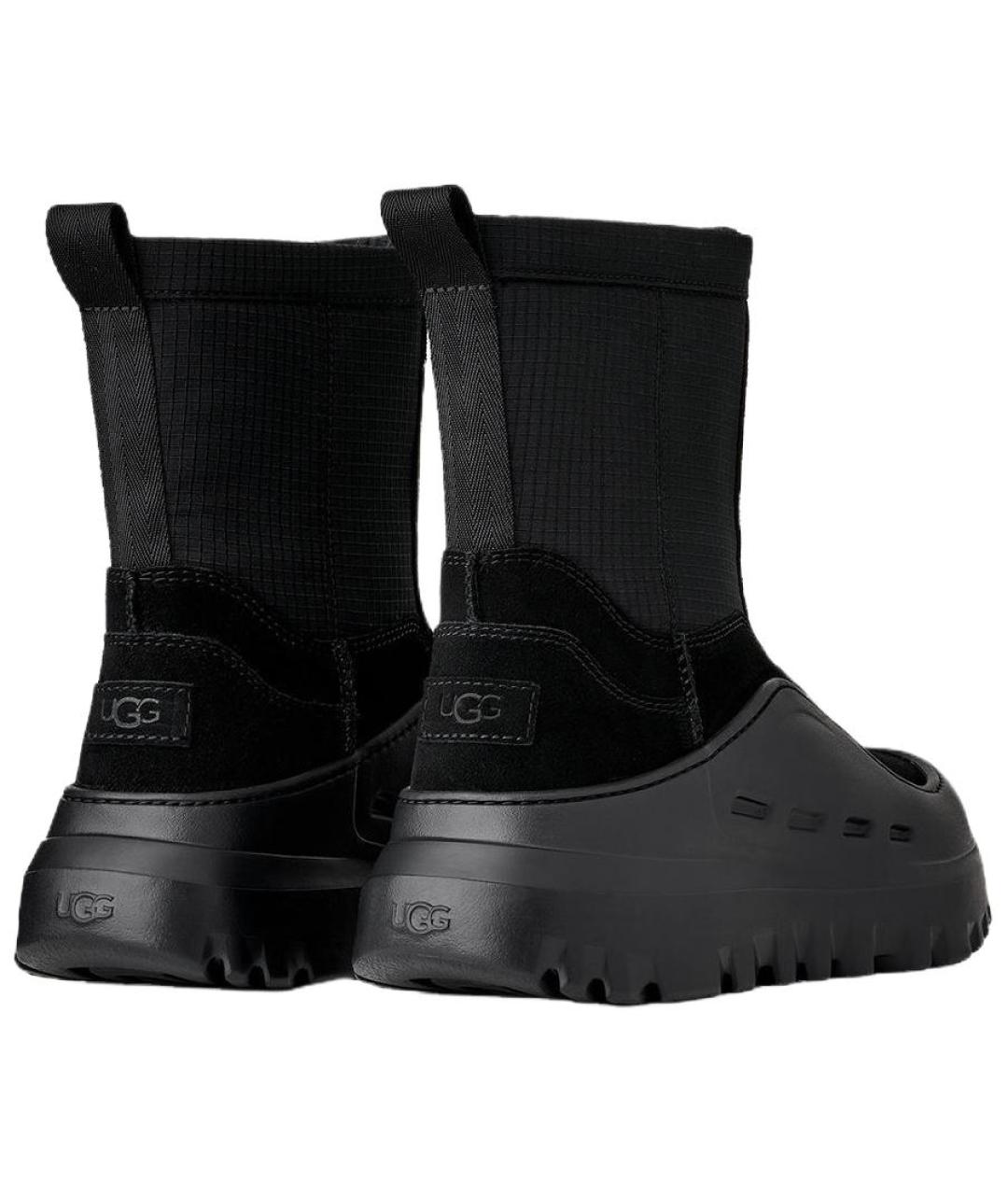 UGG AUSTRALIA Черные кожаные высокие ботинки, фото 3