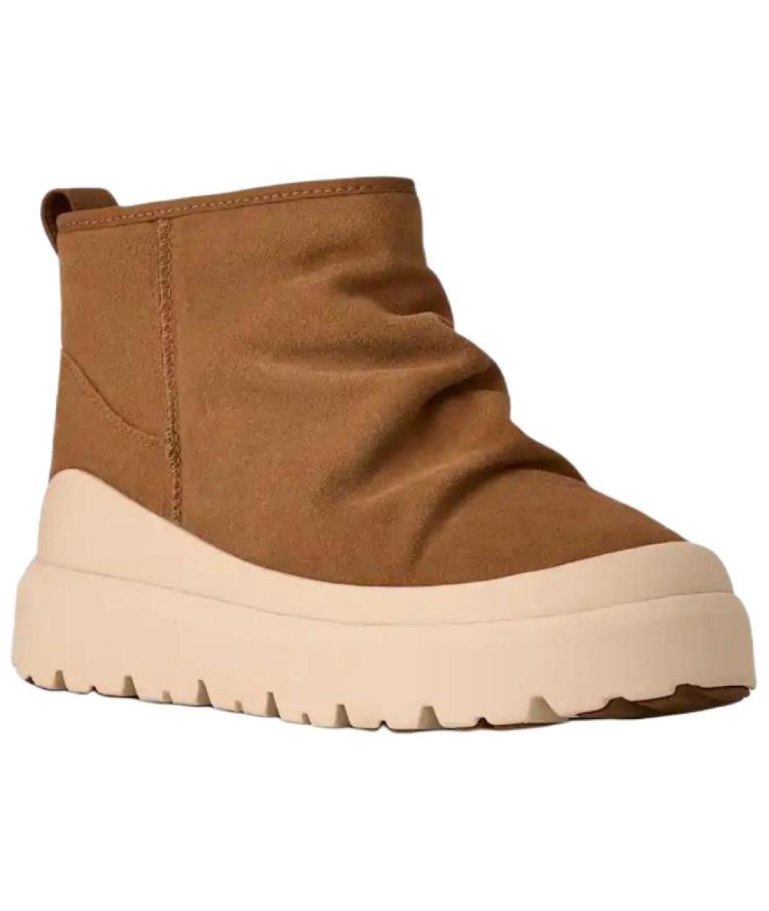 UGG AUSTRALIA Коричневые замшевые высокие ботинки, фото 3