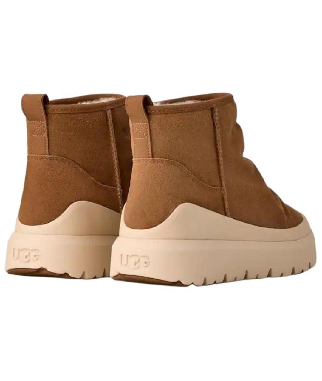 UGG AUSTRALIA Коричневые замшевые высокие ботинки, фото 4