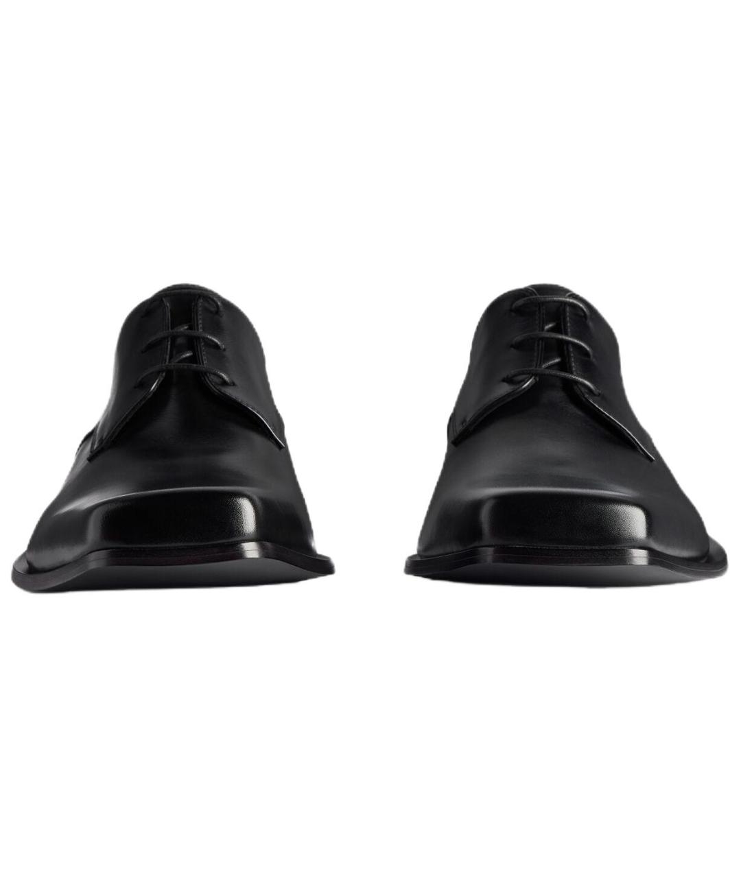 BALENCIAGA Черные кожаные туфли, фото 4