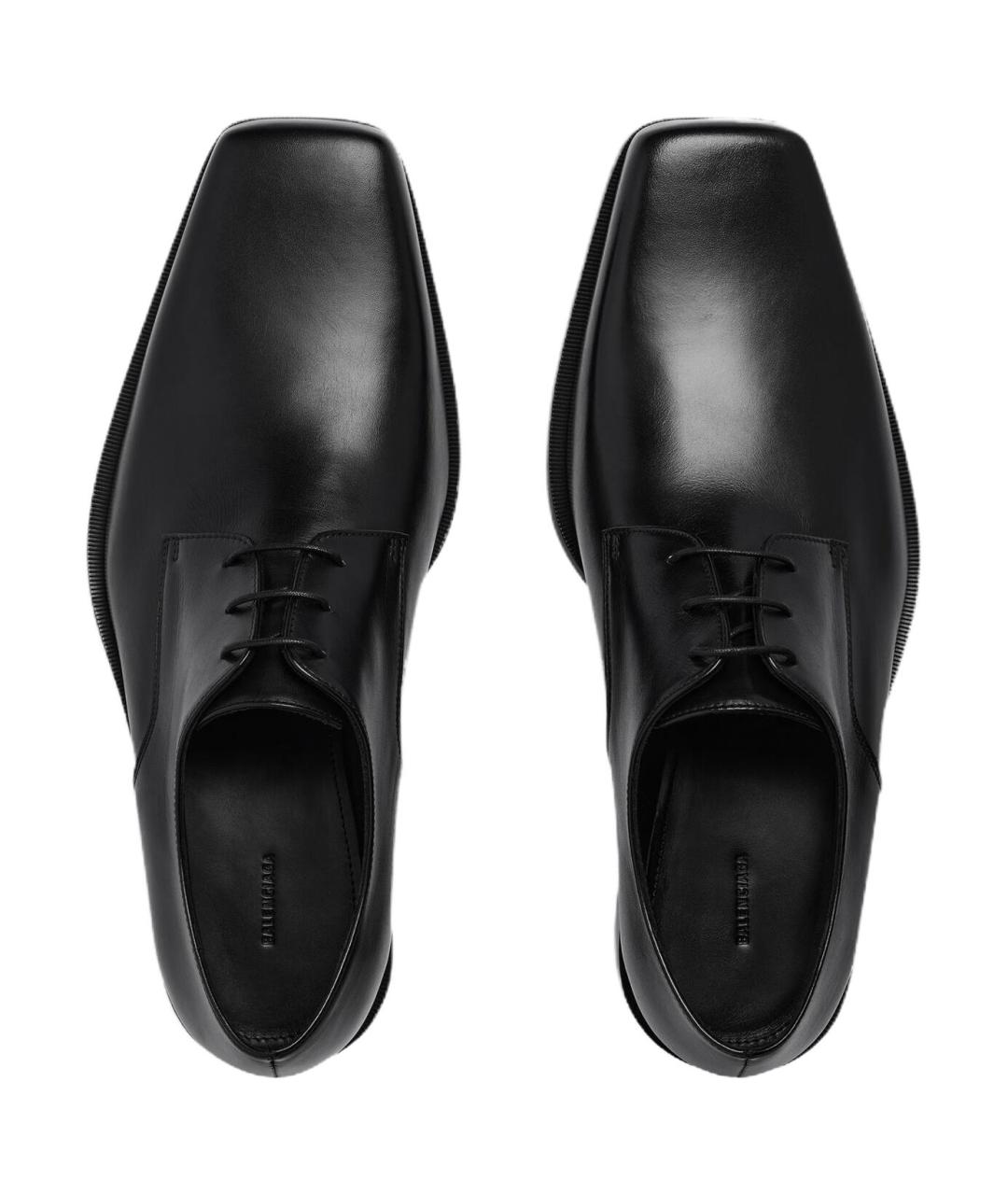 BALENCIAGA Черные кожаные туфли, фото 5