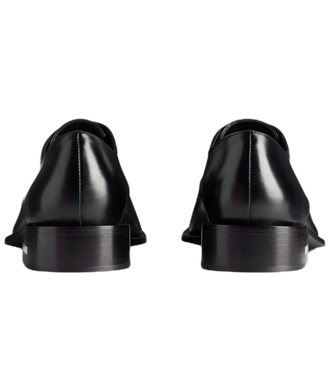 BALENCIAGA Черные кожаные туфли, фото 6