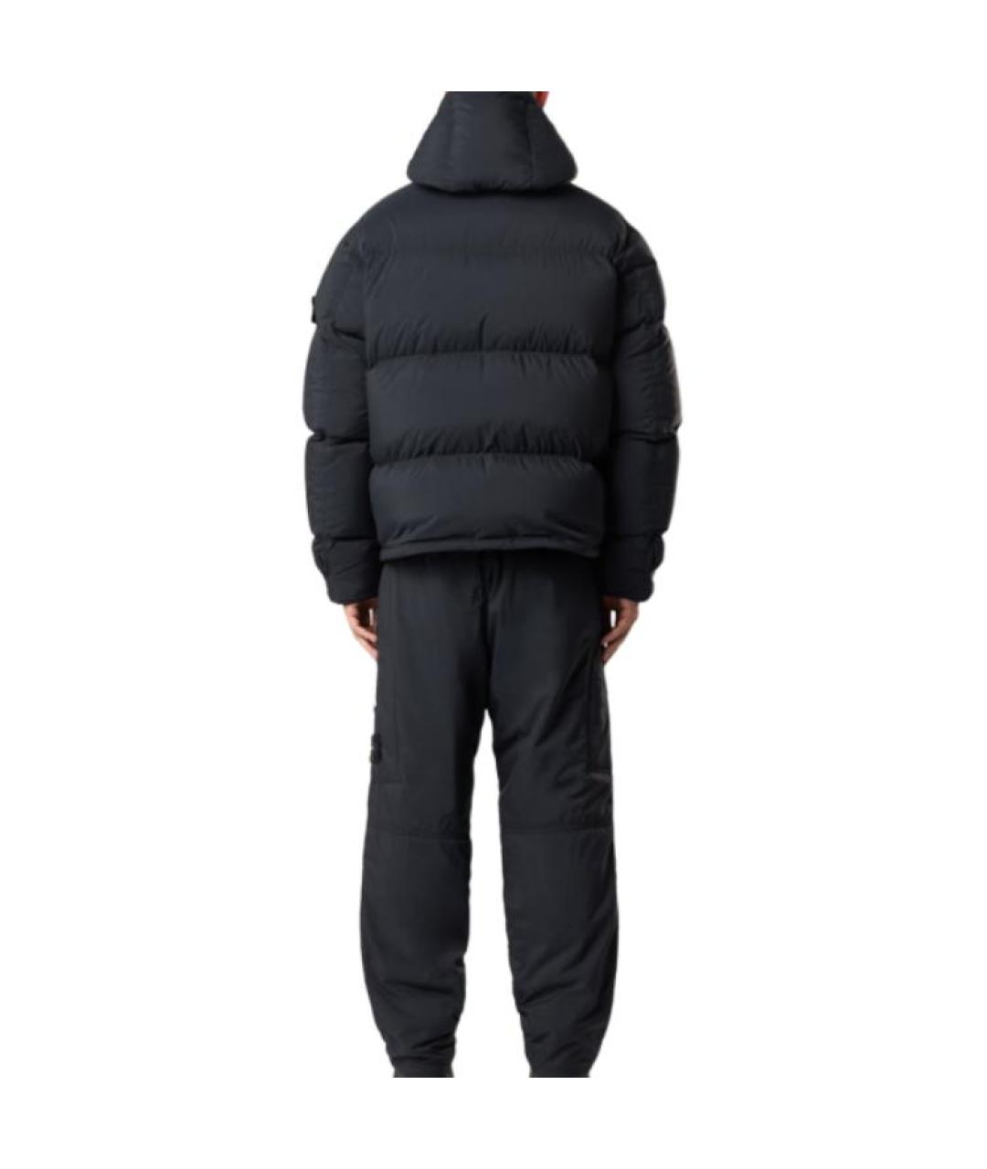 STONE ISLAND Черный пуховик, фото 4