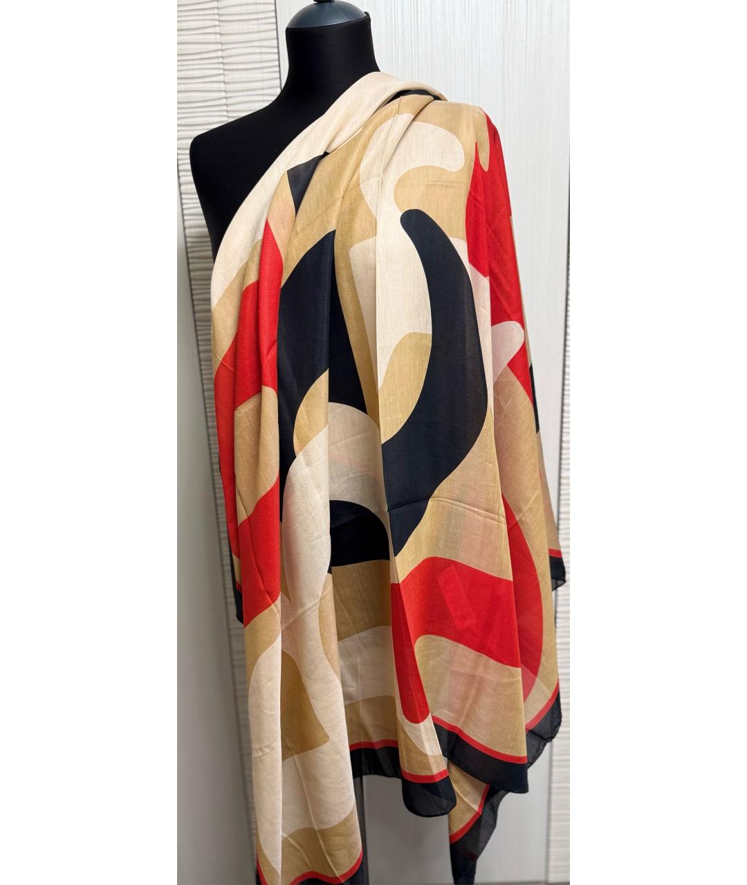 BURBERRY Мульти хлопковый платок, фото 3