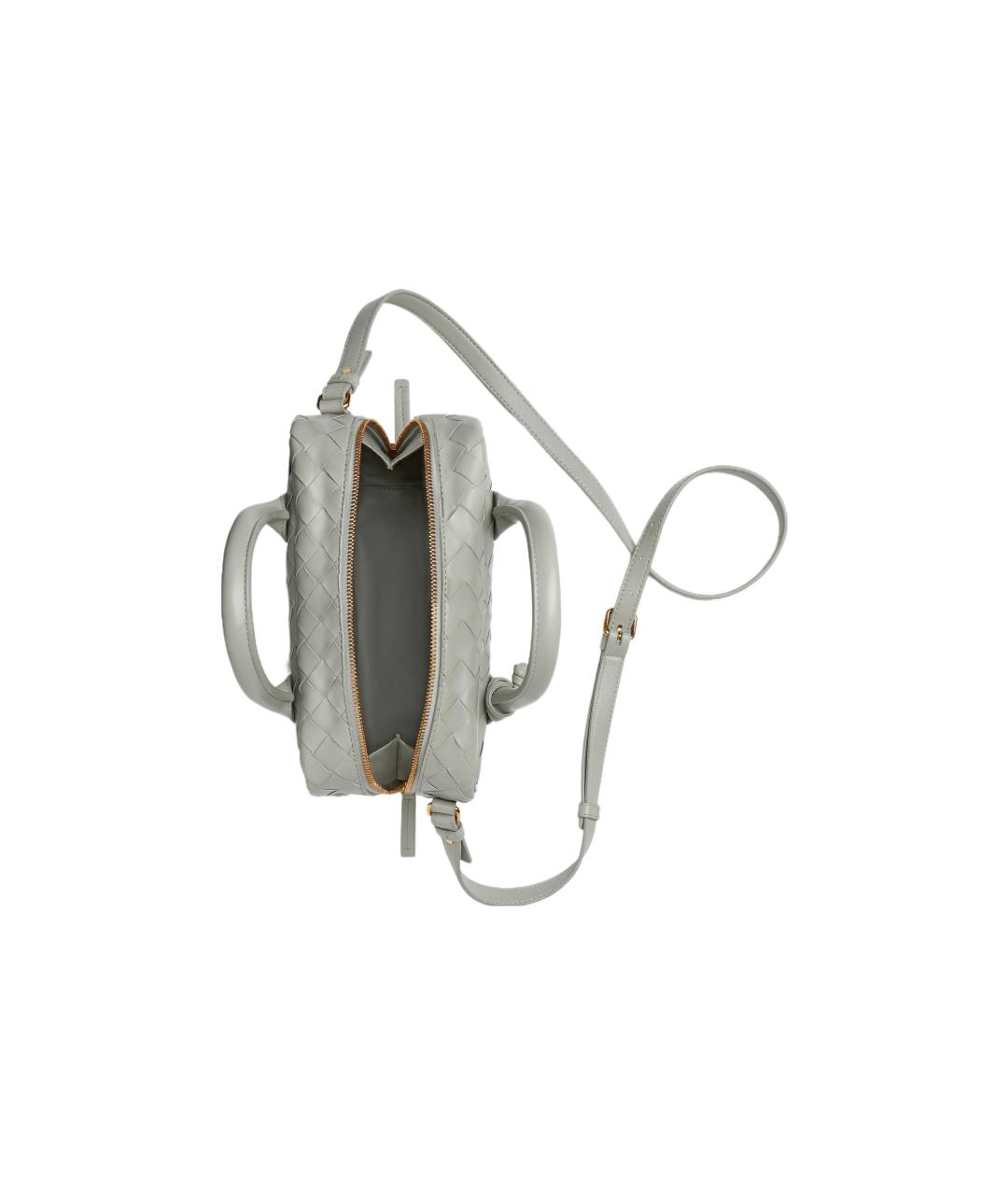 BOTTEGA VENETA Серая кожаная сумка через плечо, фото 3