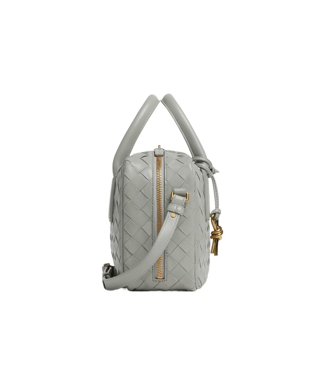 BOTTEGA VENETA Серая кожаная сумка через плечо, фото 2