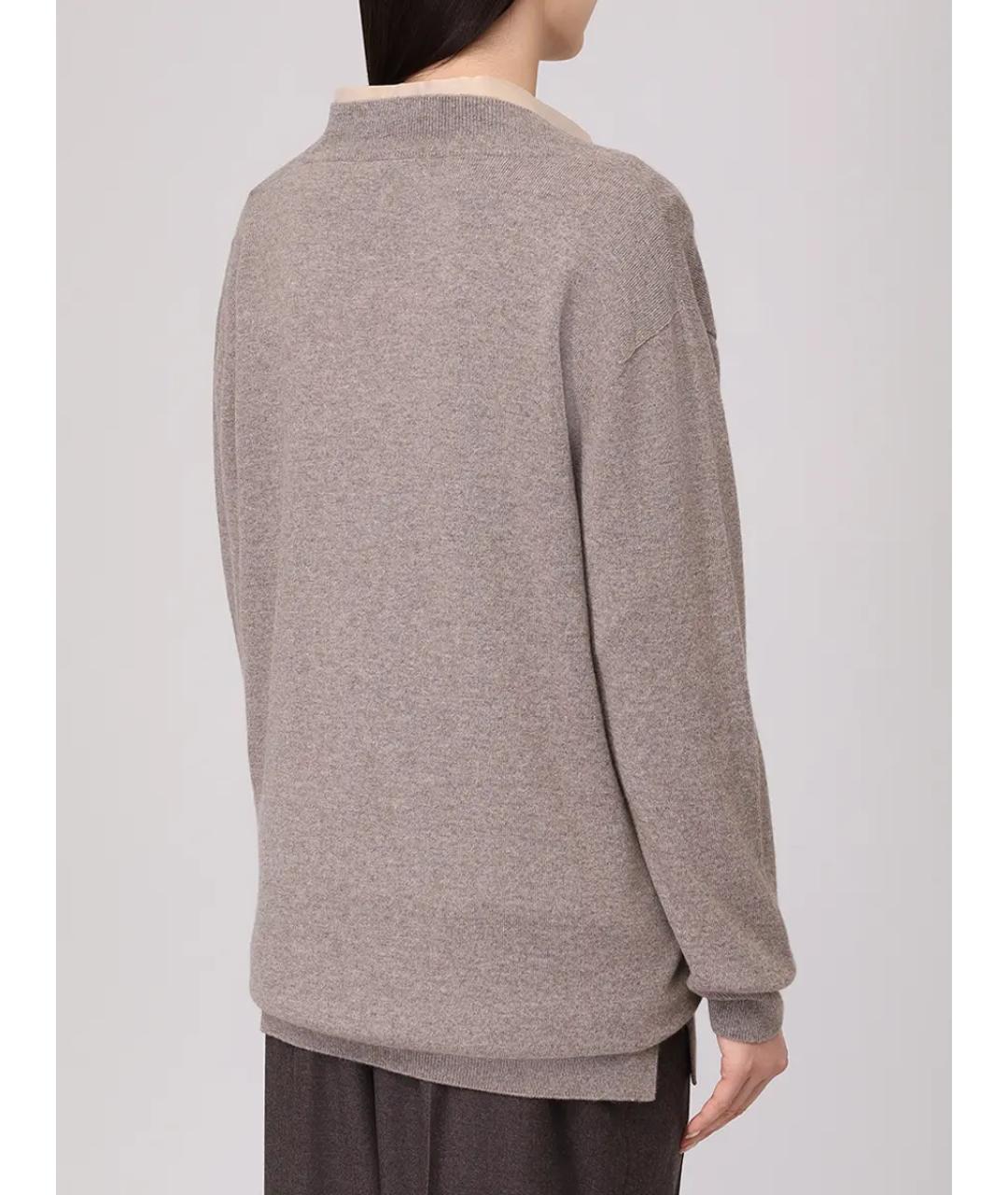 AGNONA Коричневый кашемировый джемпер / свитер, фото 3