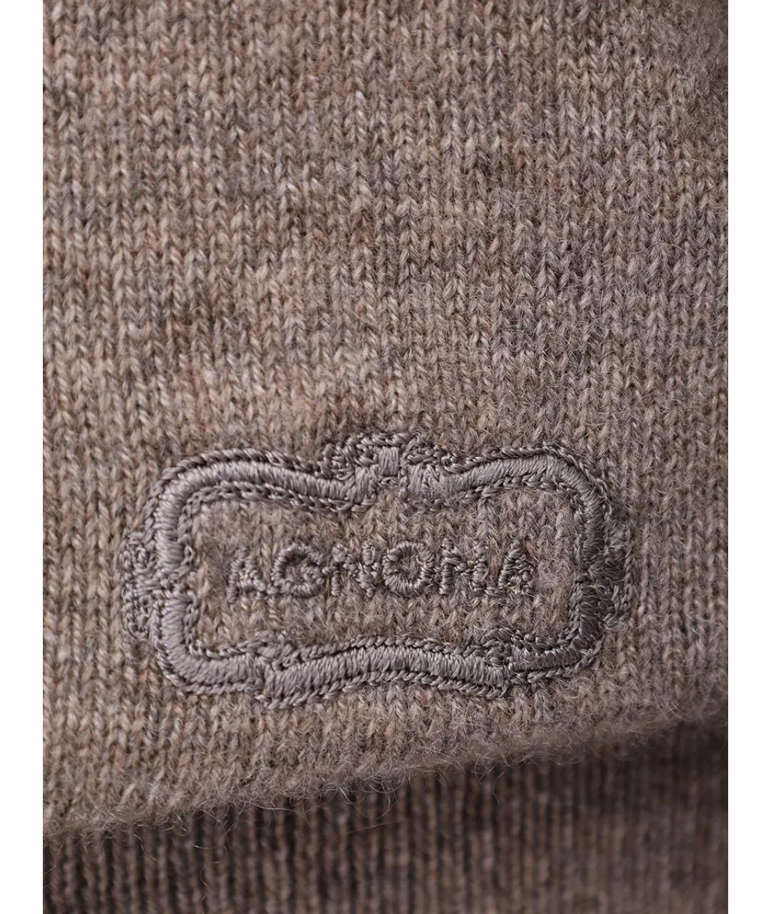 AGNONA Коричневый кашемировый джемпер / свитер, фото 6
