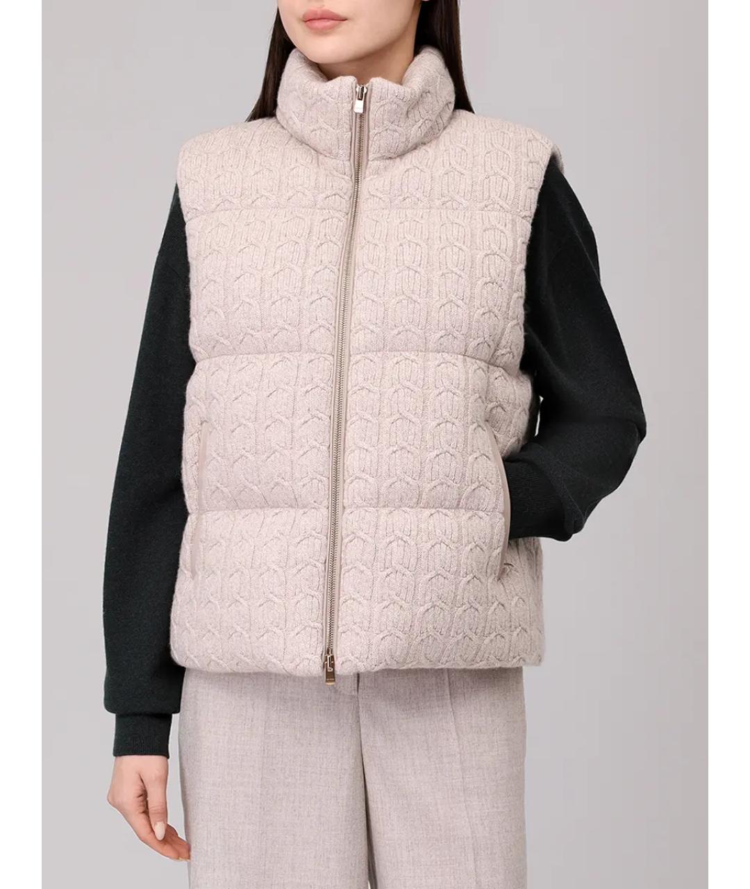 AGNONA Бежевый жилет, фото 4