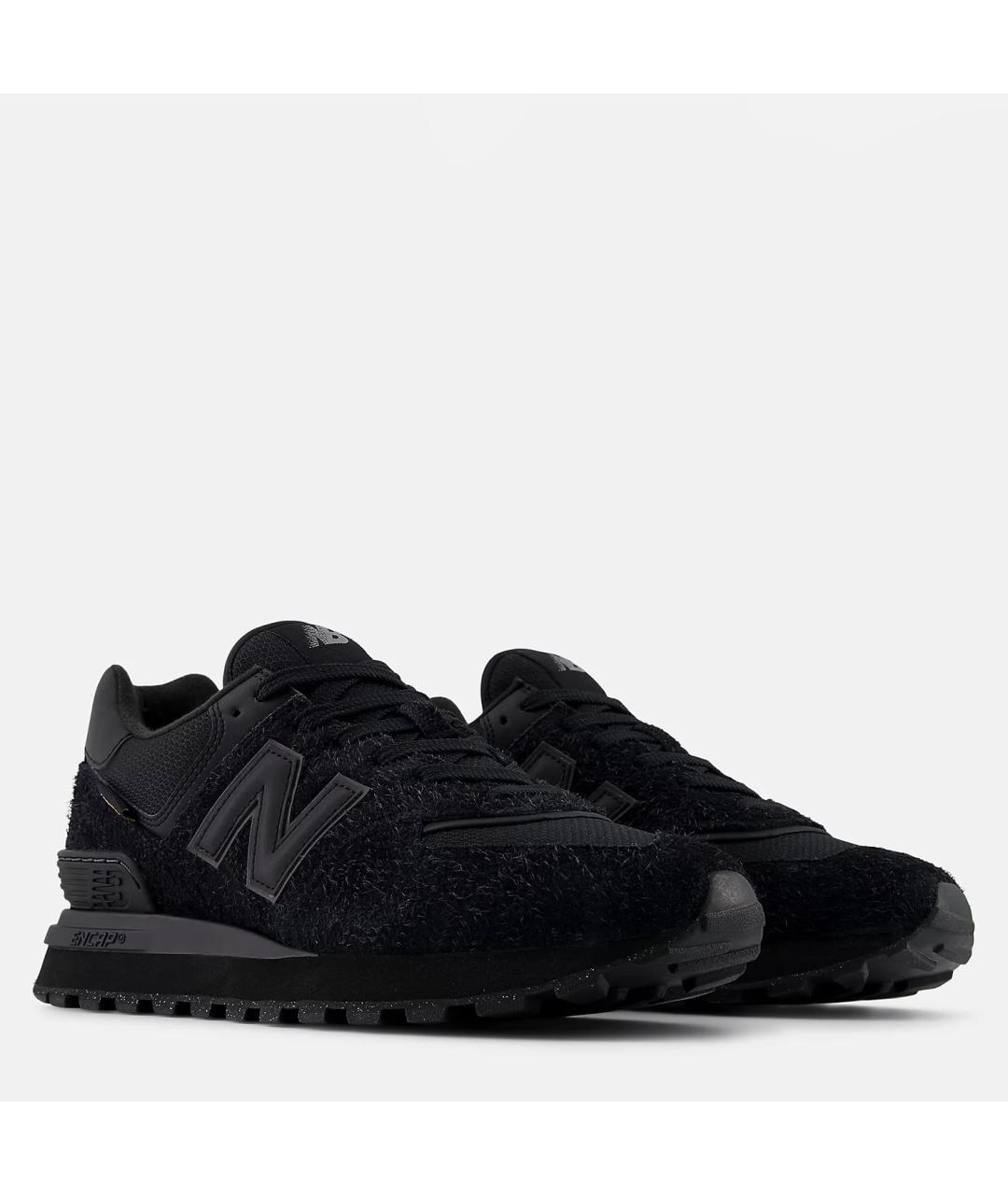 NEW BALANCE Черные замшевые низкие кроссовки / кеды, фото 3