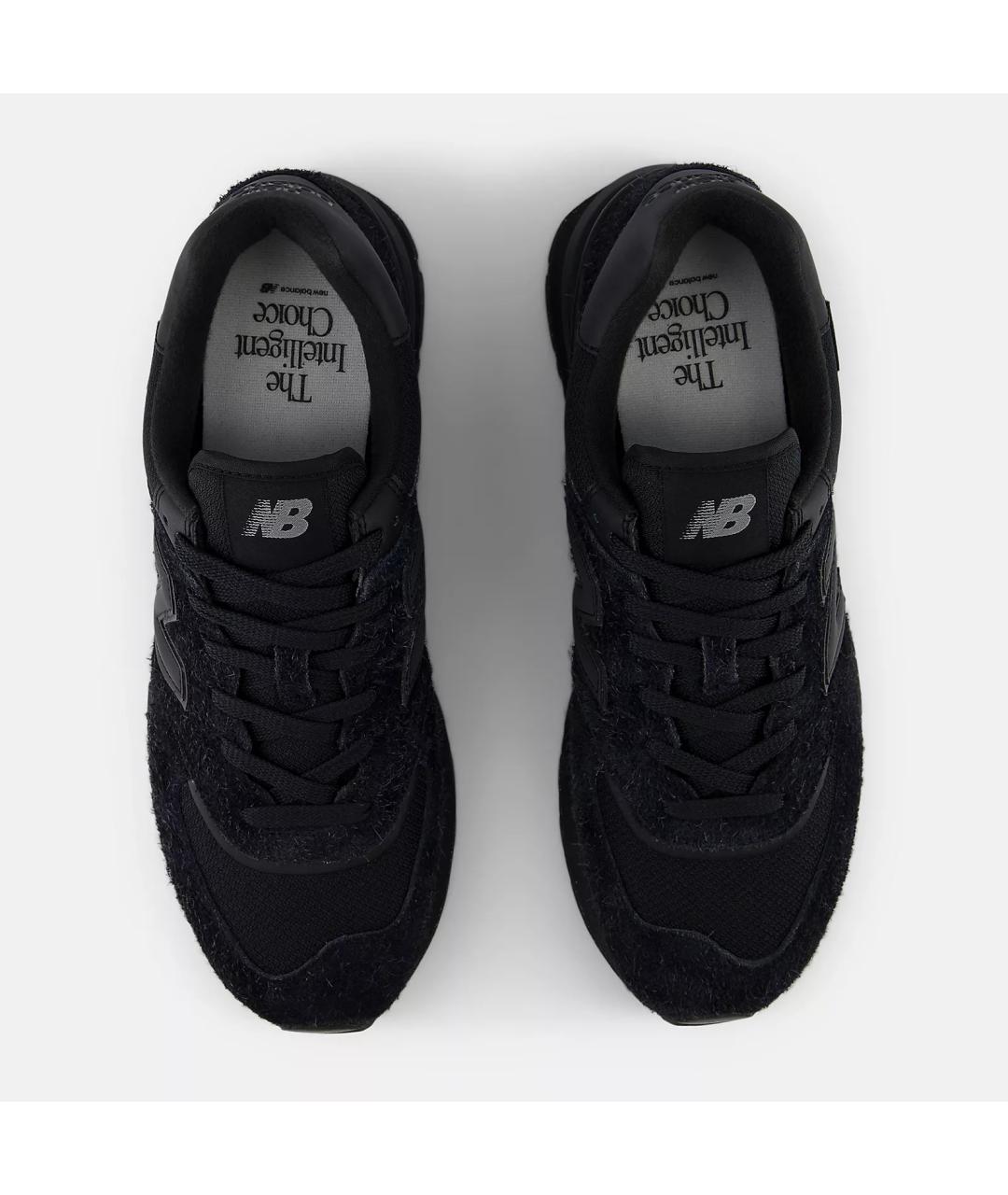 NEW BALANCE Черные замшевые низкие кроссовки / кеды, фото 4