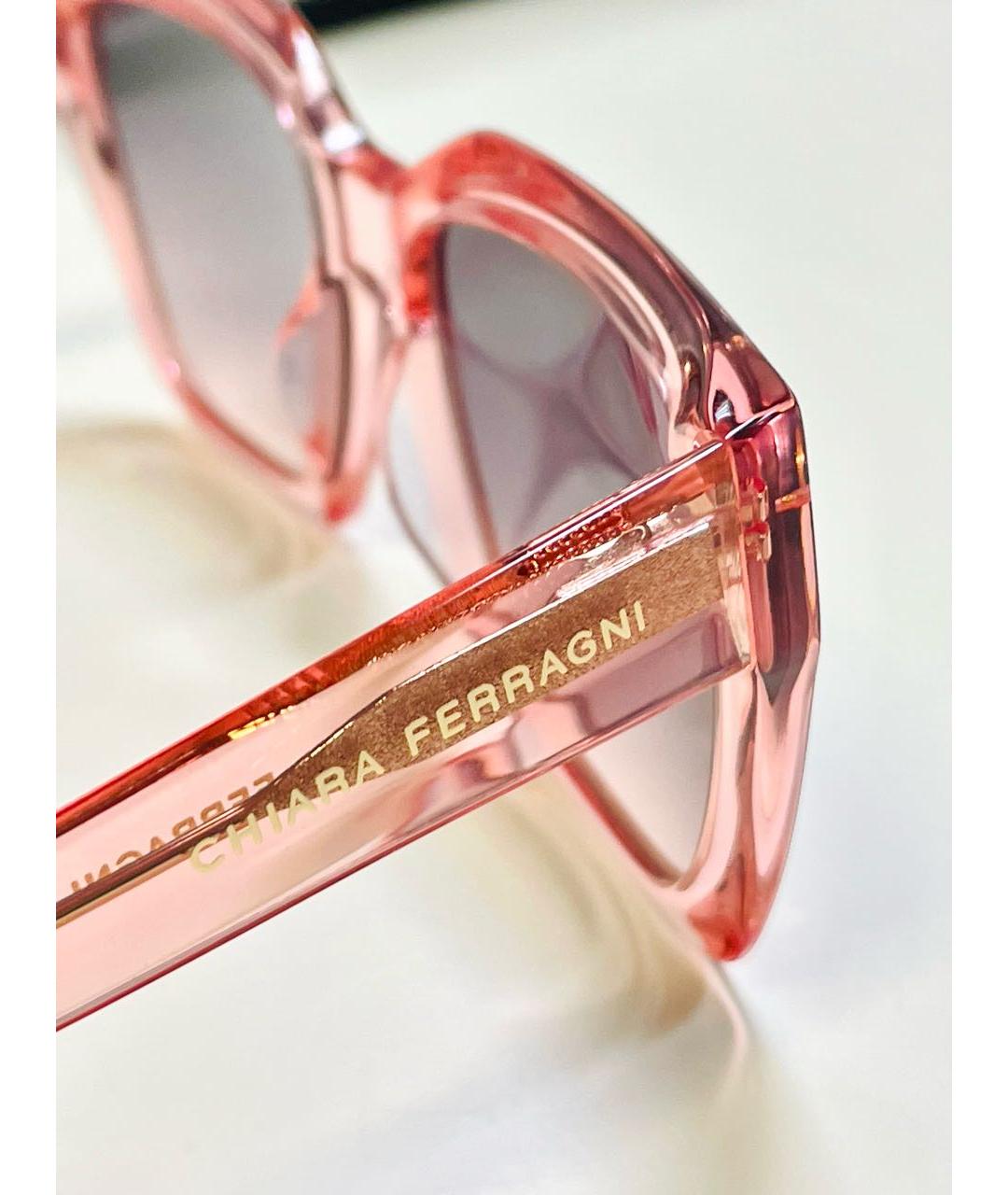 CHIARA FERRAGNI Розовые пластиковые солнцезащитные очки, фото 3