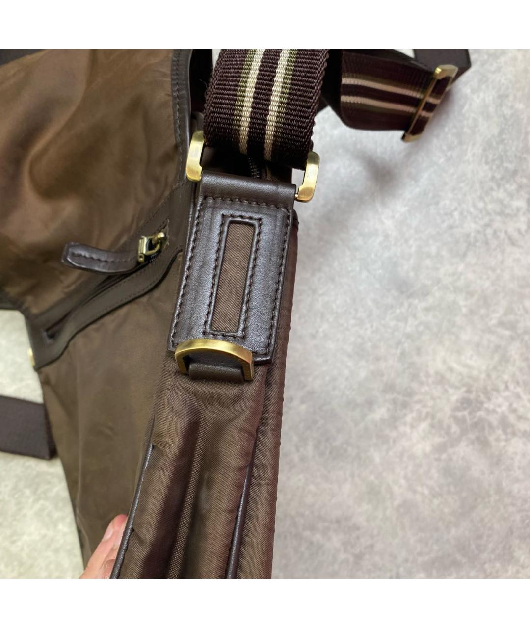 PRADA Коричневая тканевая сумка на плечо, фото 8
