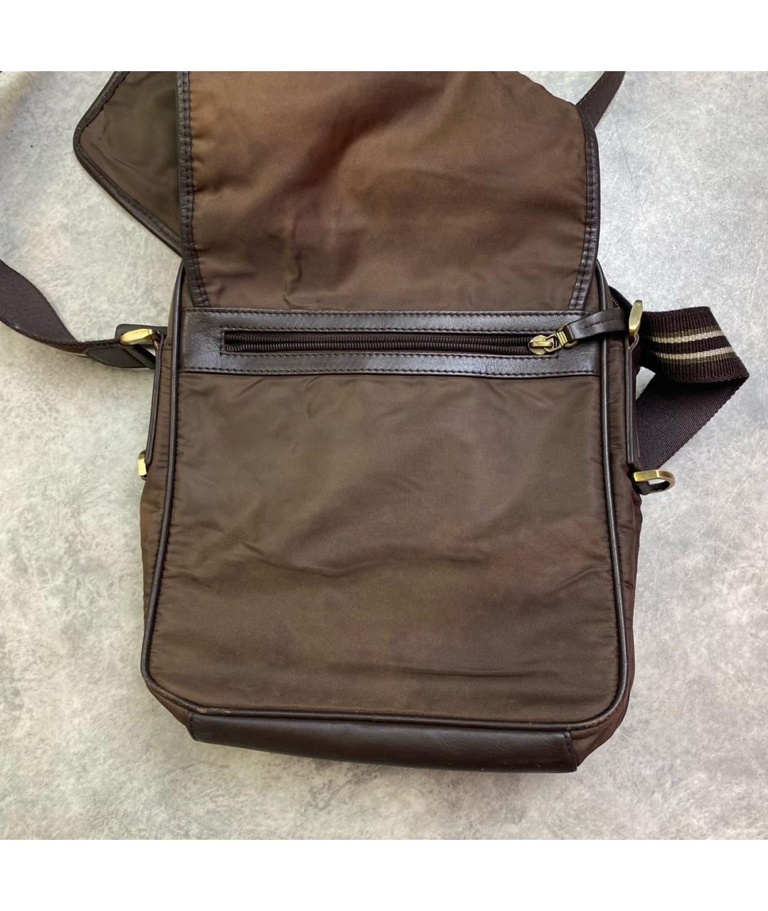 PRADA Коричневая тканевая сумка на плечо, фото 7