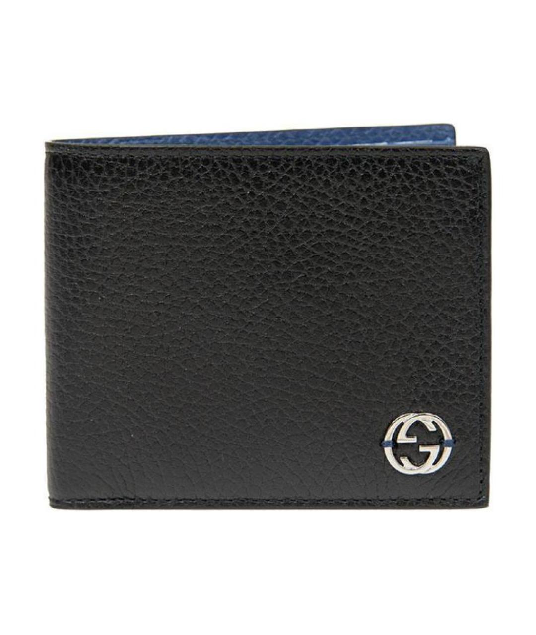 GUCCI Черный кожаный кошелек, фото 1