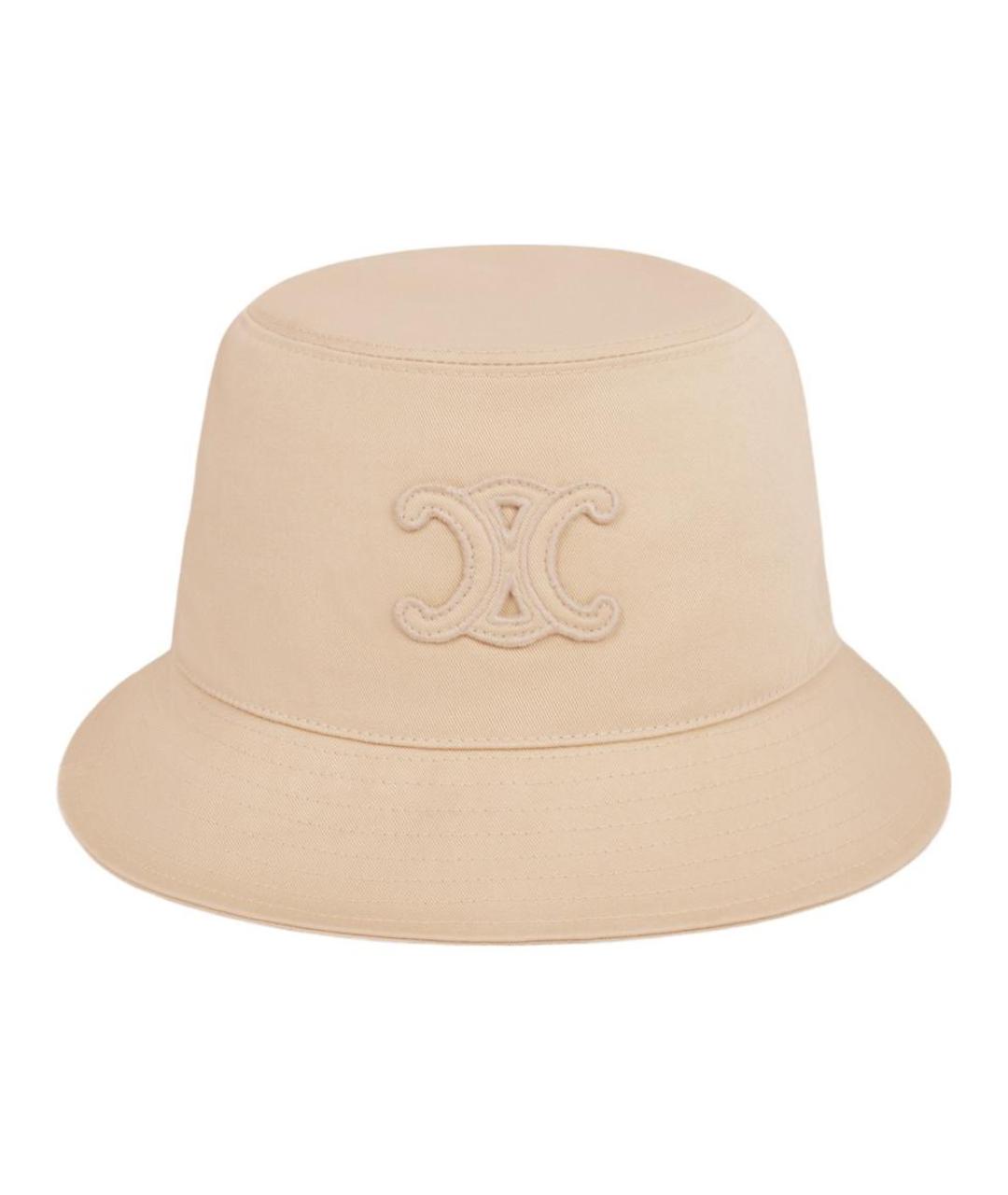 CELINE Бежевая хлопковая панама, фото 1