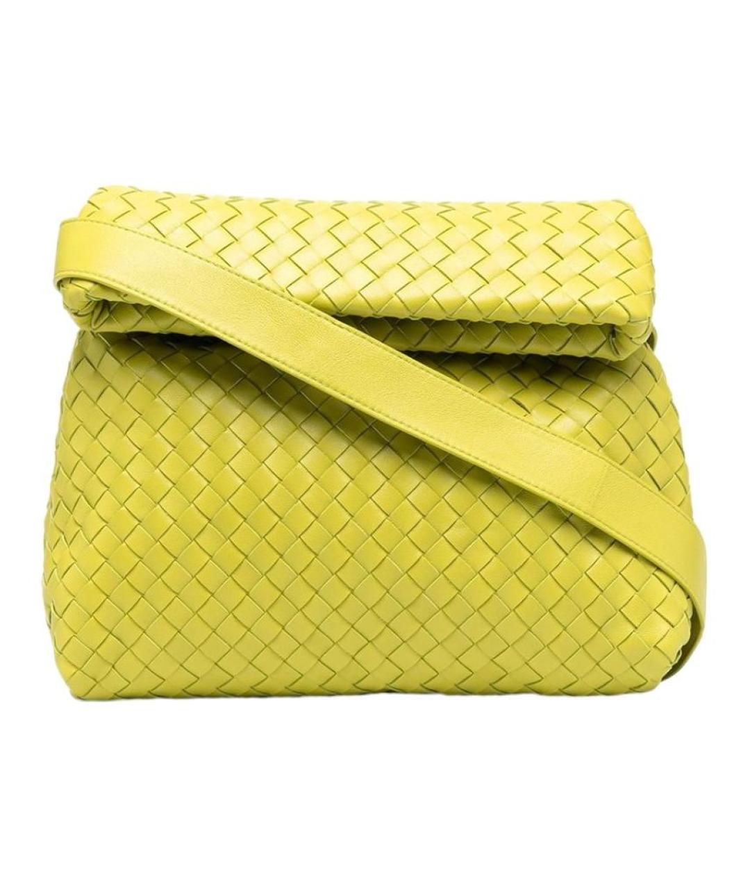 BOTTEGA VENETA Зеленая кожаная сумка через плечо, фото 1