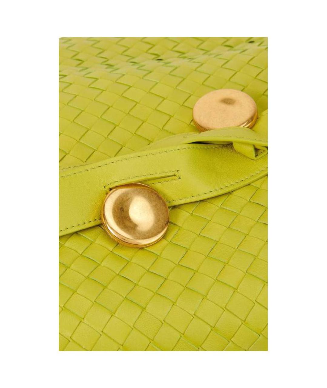 BOTTEGA VENETA Зеленая кожаная сумка через плечо, фото 5