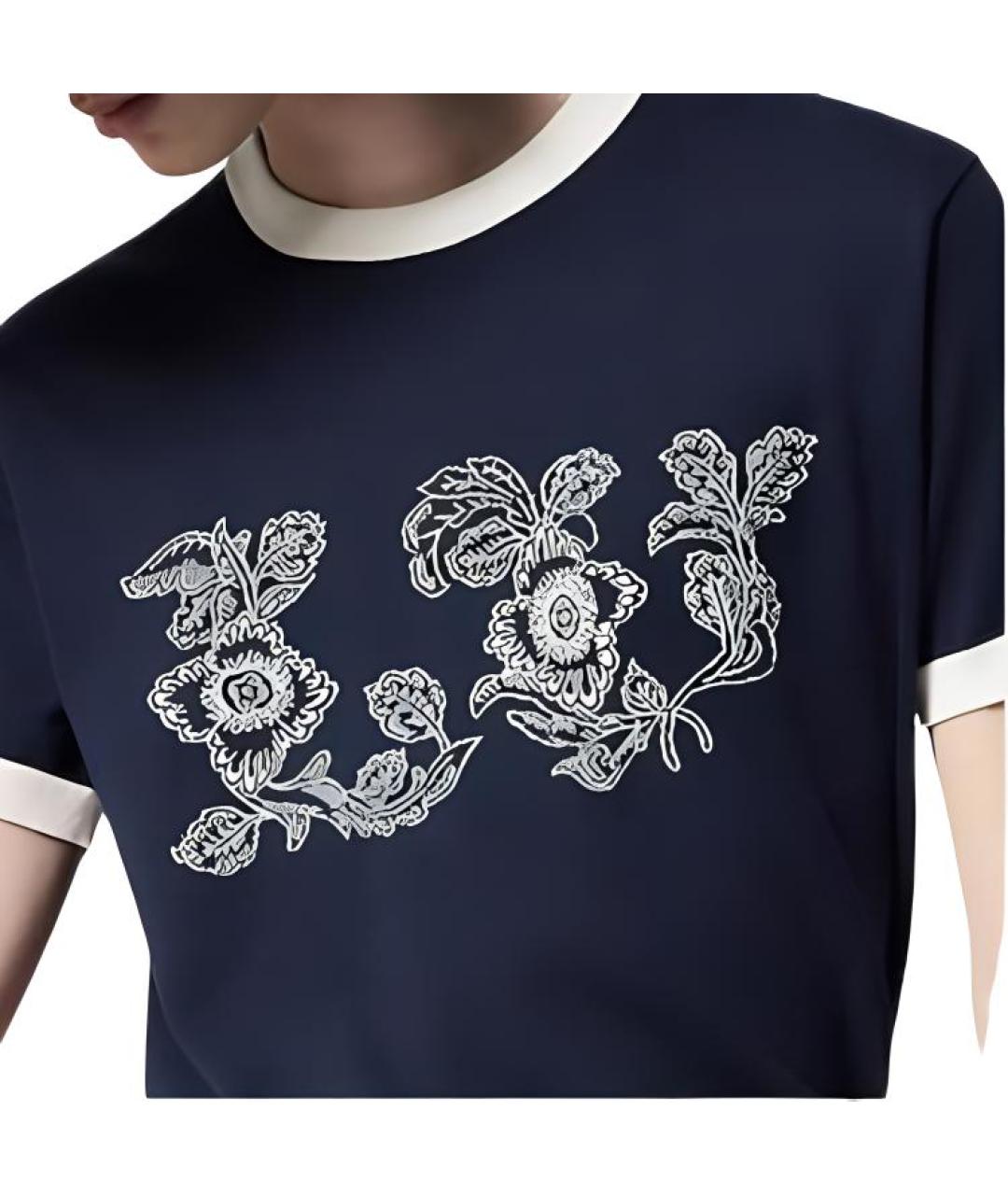 LOUIS VUITTON Синяя хлопковая футболка, фото 7