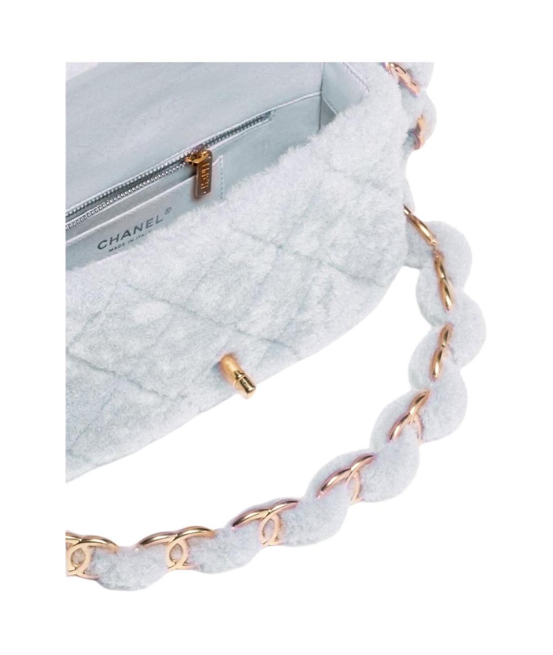 CHANEL Голубая сумка через плечо, фото 3