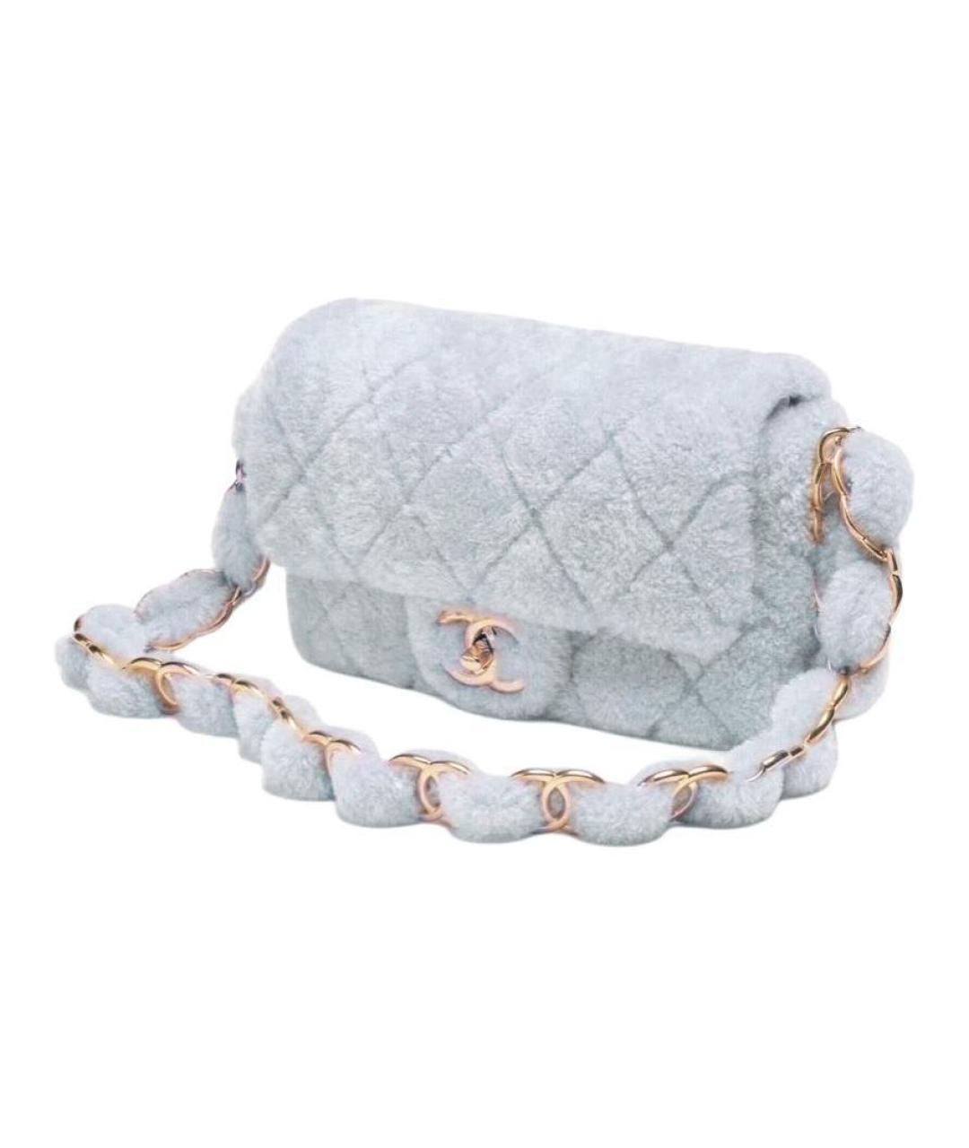 CHANEL Голубая сумка через плечо, фото 2