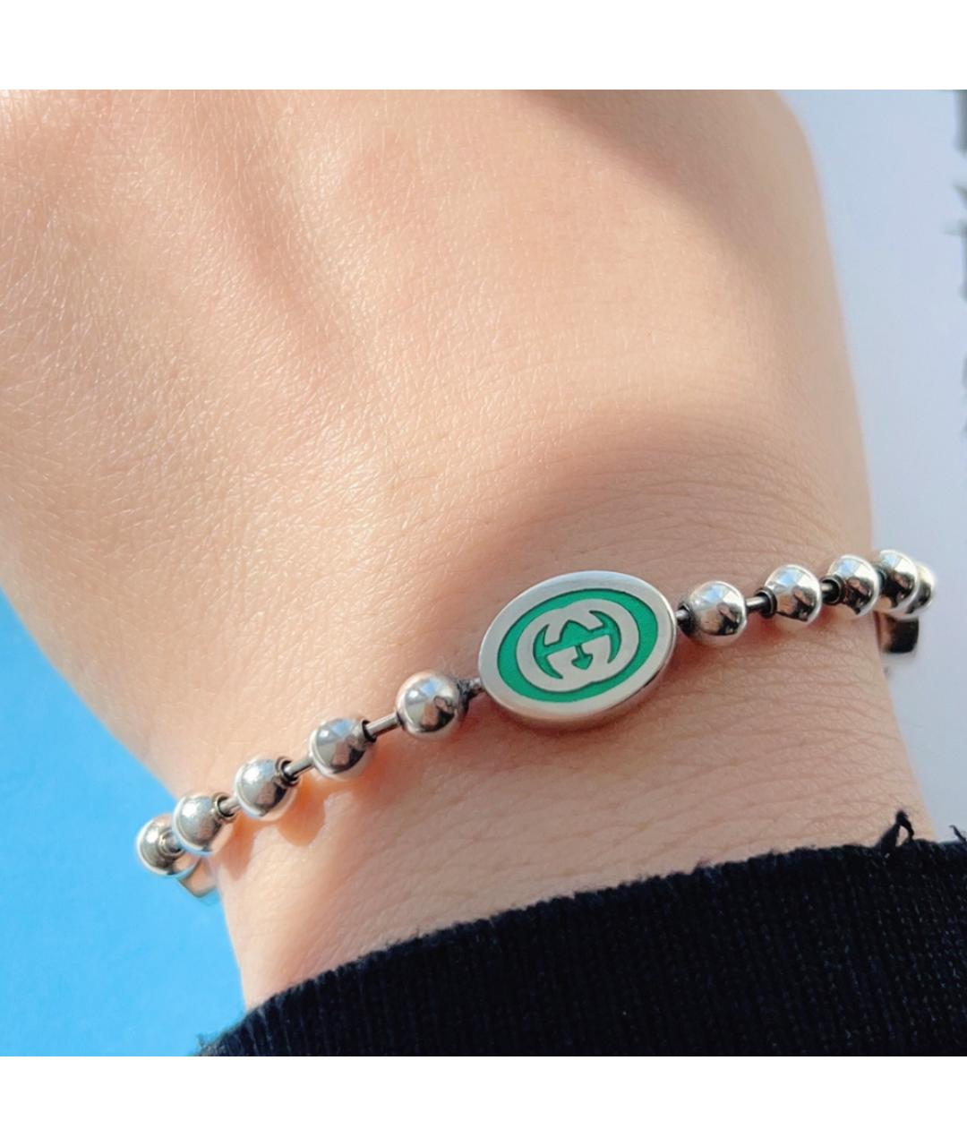 GUCCI Серебрянный серебряный браслет, фото 8