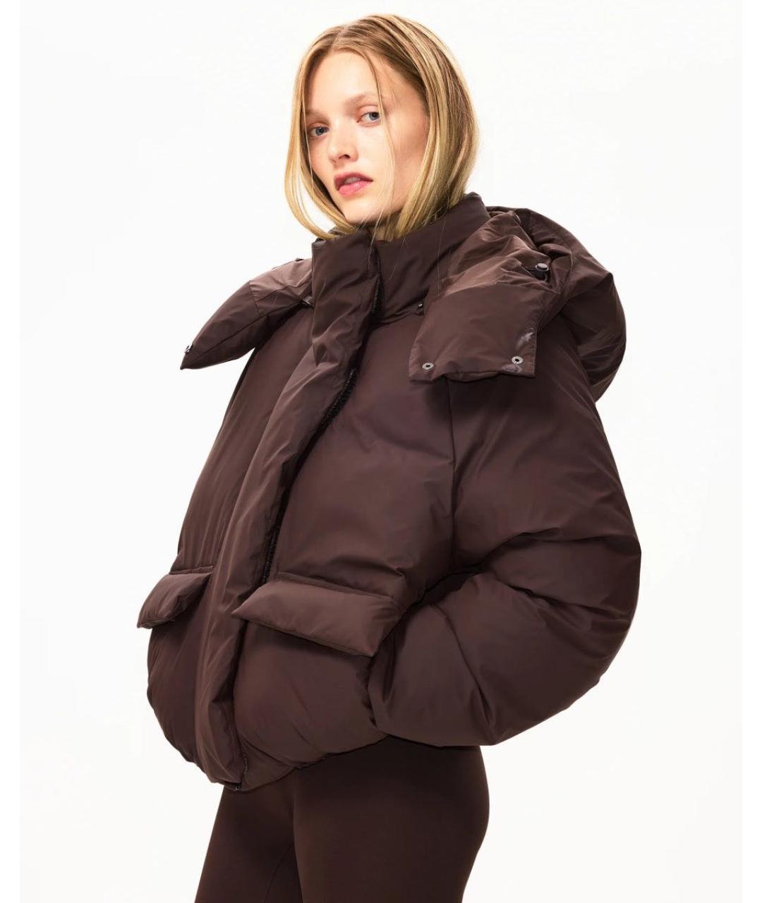 KHY Коричневый полиэстеровый пуховик, фото 3