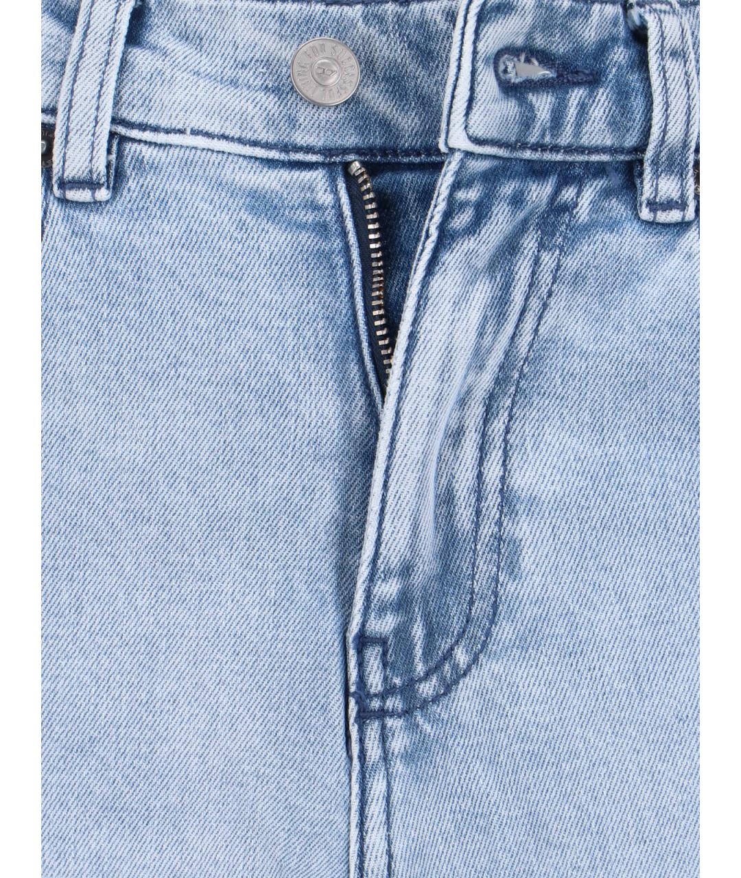 DIESEL Синие хлопковые прямые джинсы, фото 5
