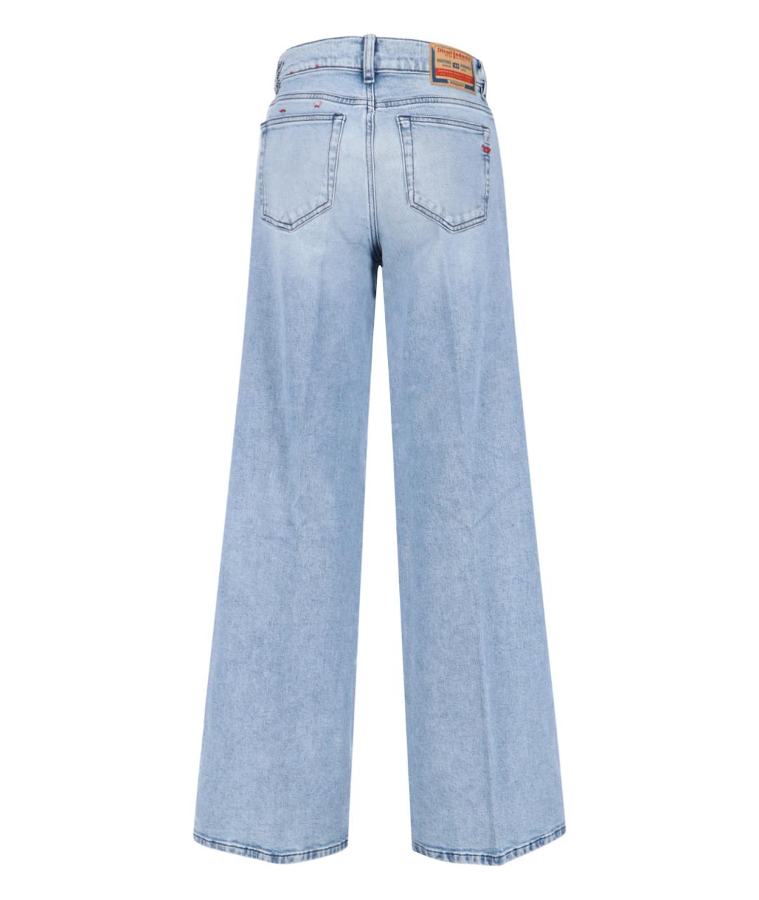 DIESEL Синие хлопковые прямые джинсы, фото 2