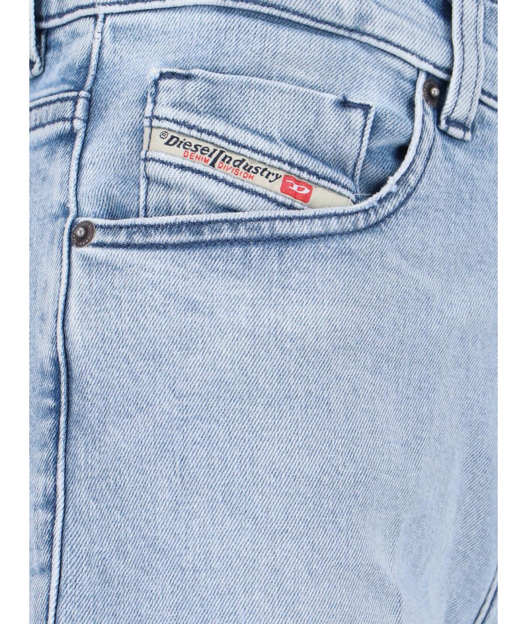 DIESEL Синие хлопковые прямые джинсы, фото 4