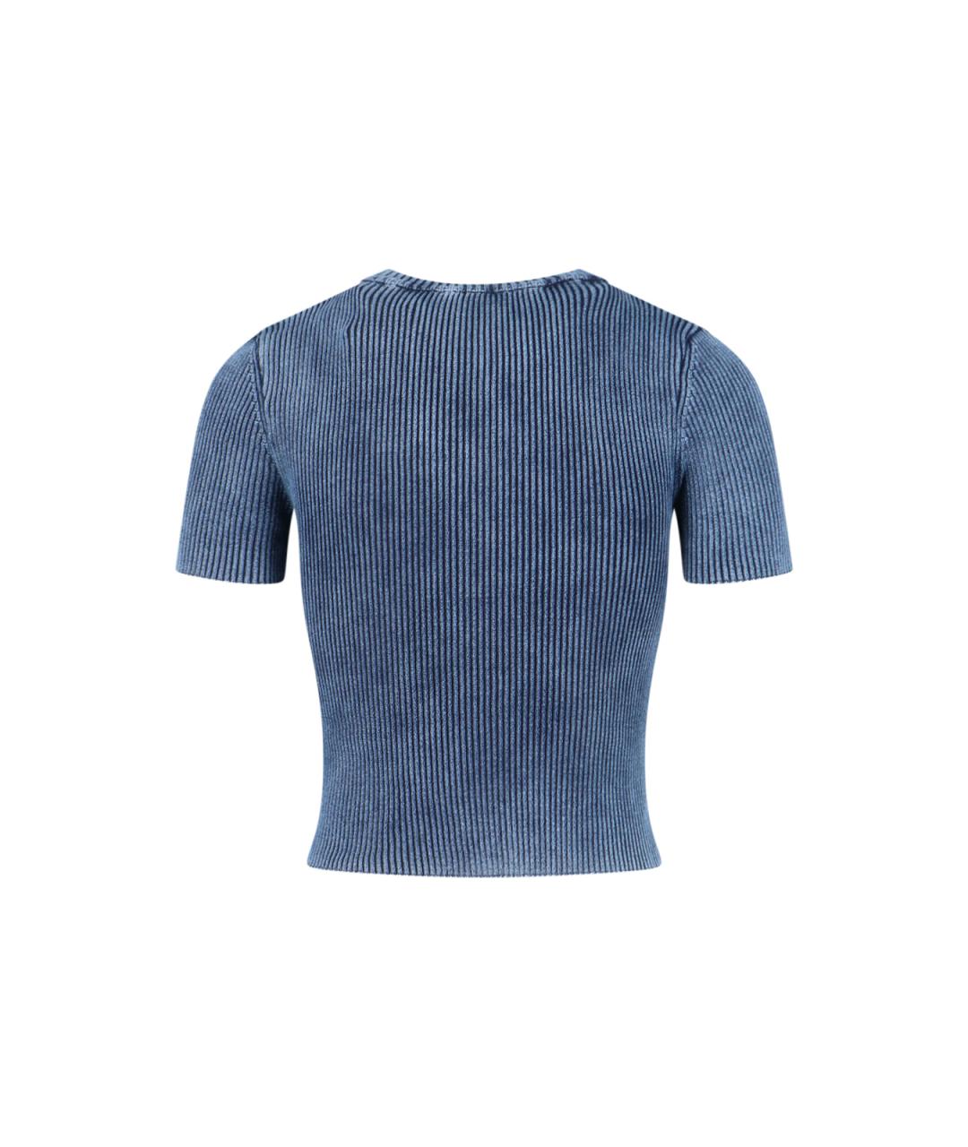 DIESEL Синий хлопковый джемпер / свитер, фото 2