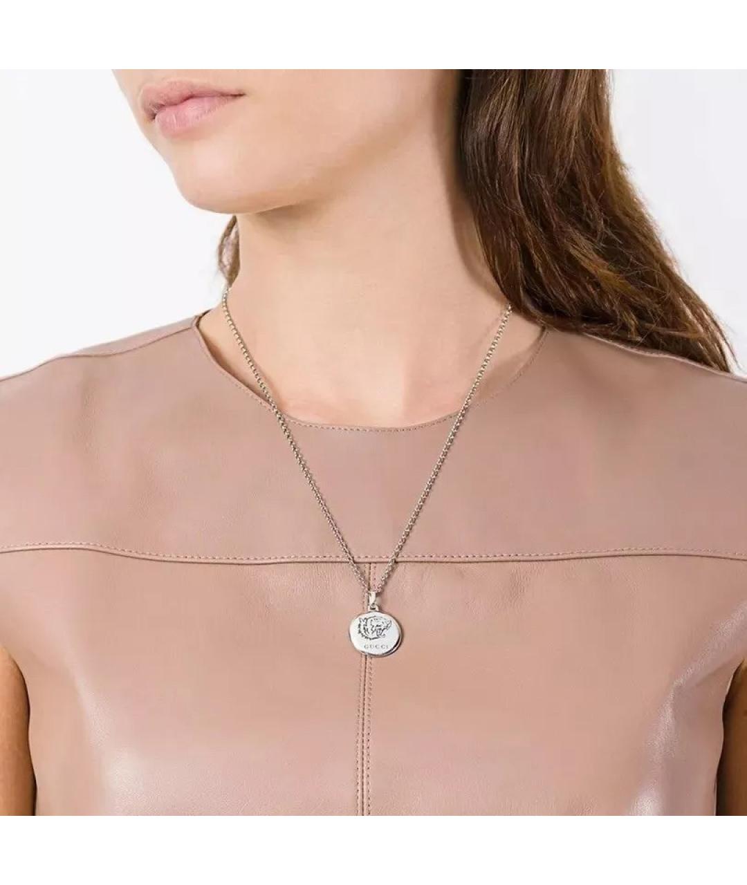 GUCCI Серебряная серебряная цепочка/подвеска, фото 7