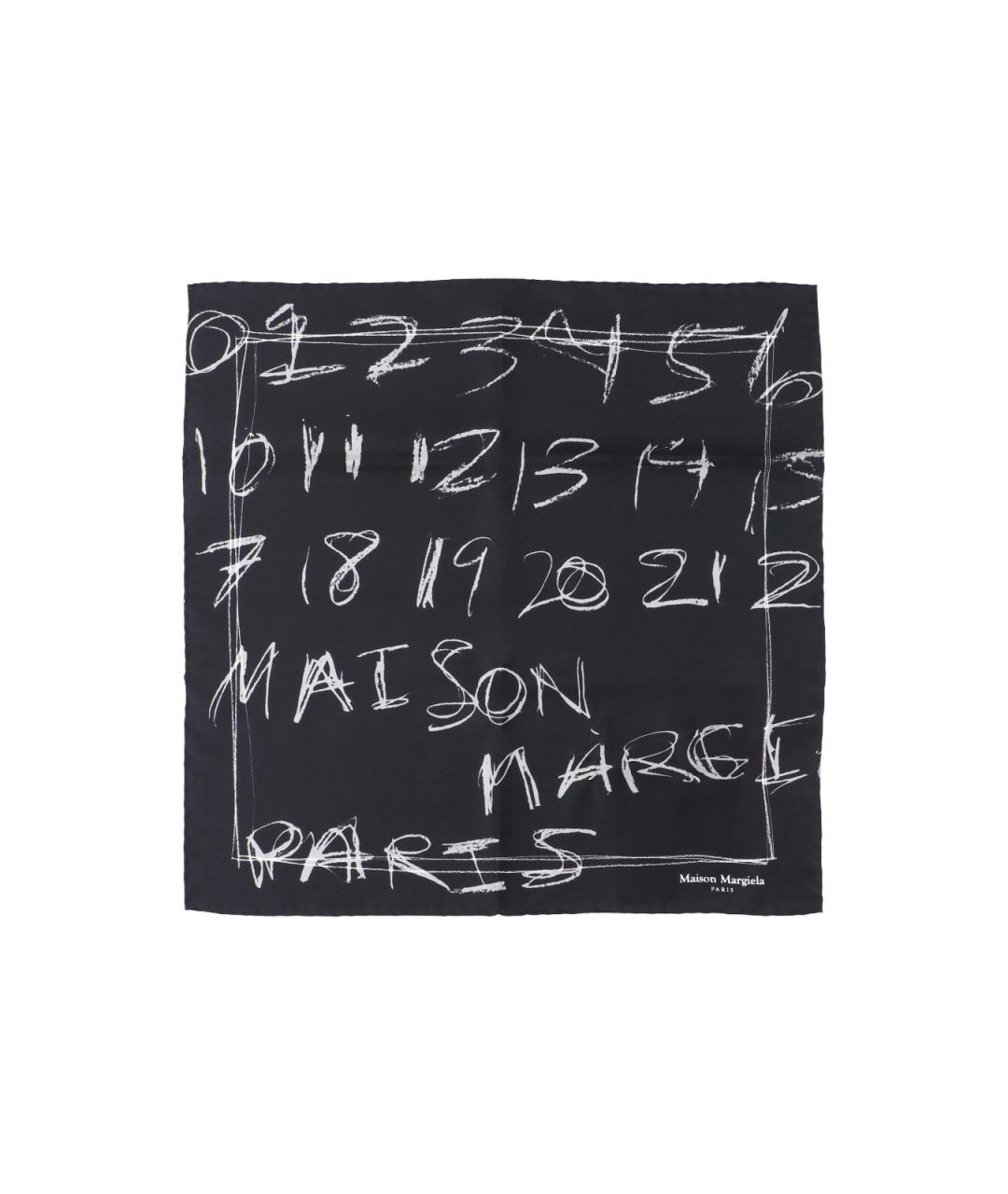 MAISON MARGIELA Черный шелковый шарф, фото 1
