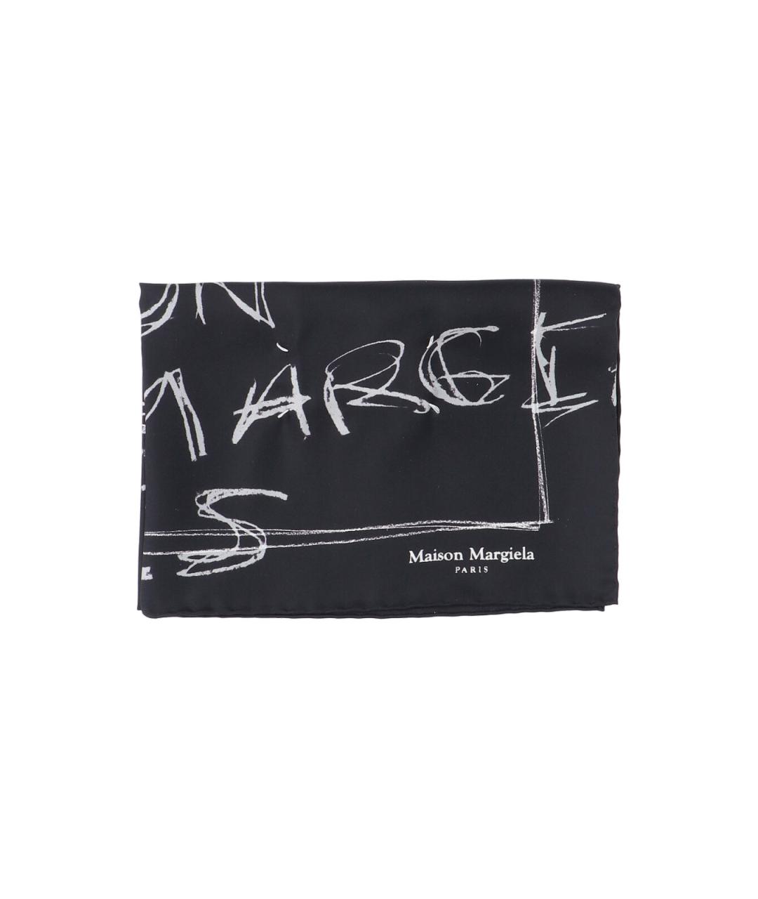MAISON MARGIELA Черный шелковый шарф, фото 2