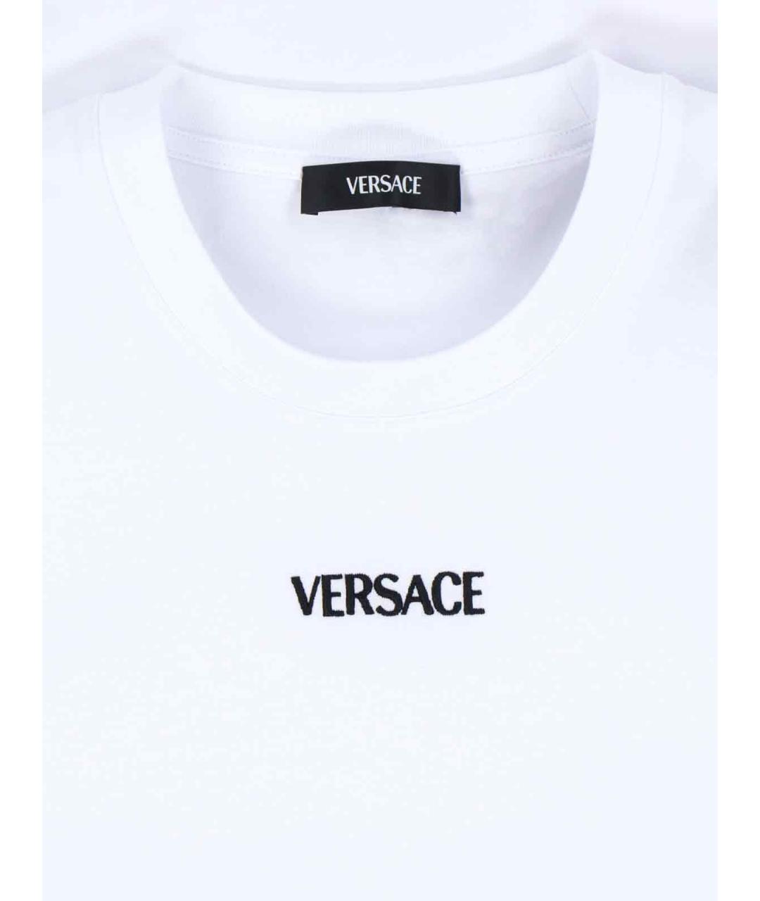 VERSACE Белая хлопковая футболка, фото 3