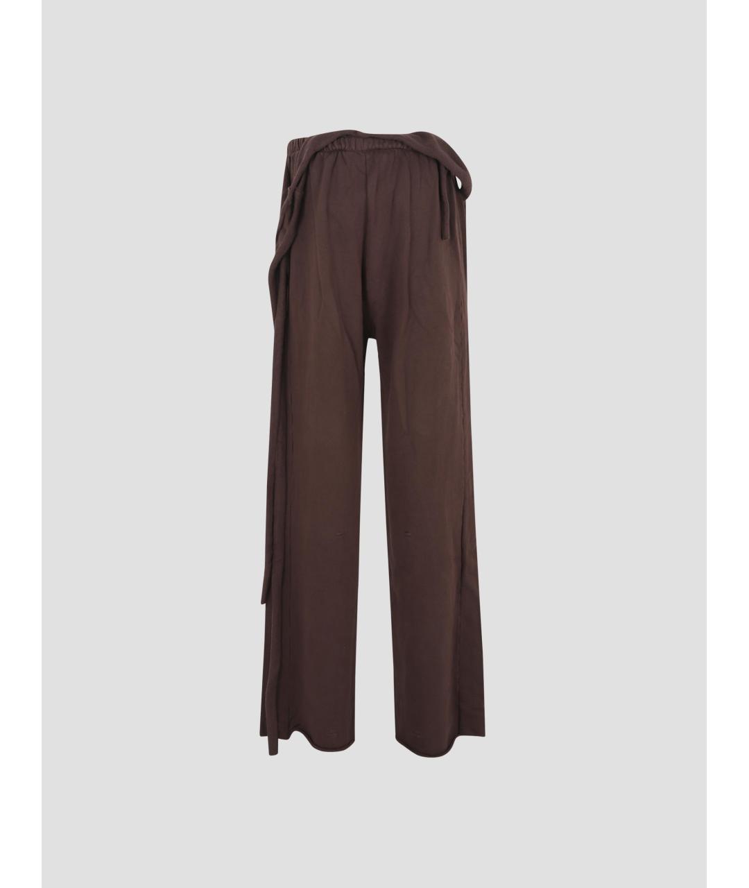 OTTOLINGER Коричневые хлопковые прямые брюки, фото 3