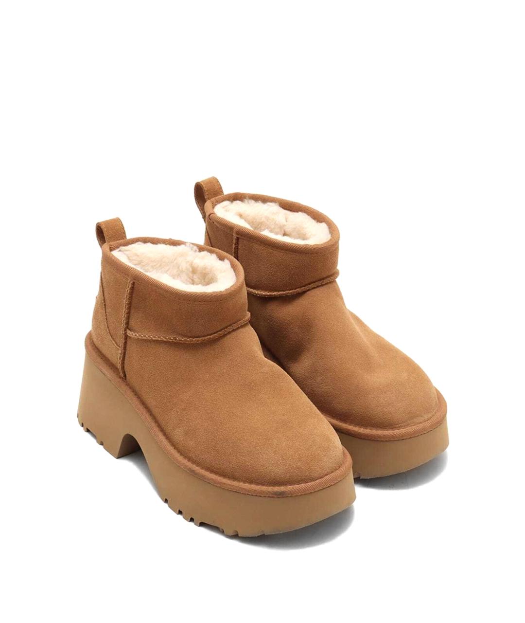 UGG AUSTRALIA Коричневые нубуковые ботинки, фото 2