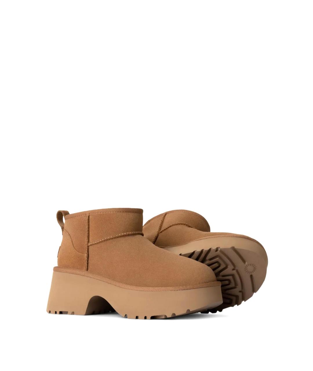 UGG AUSTRALIA Коричневые нубуковые ботинки, фото 3