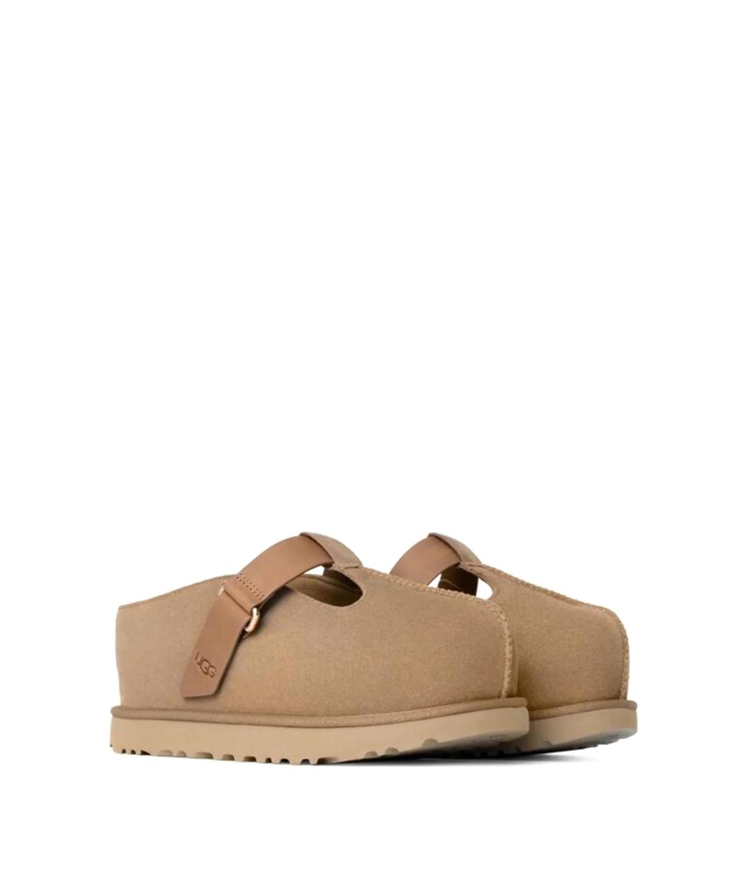 UGG AUSTRALIA Бежевые замшевые сандалии, фото 3