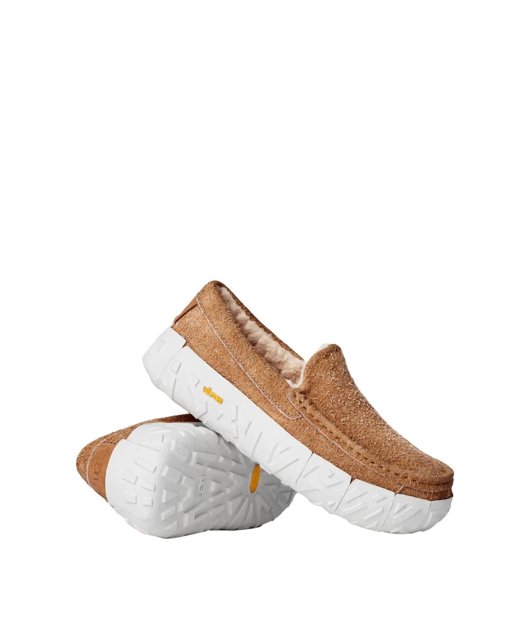 UGG AUSTRALIA Коричневые замшевые слипоны, фото 3