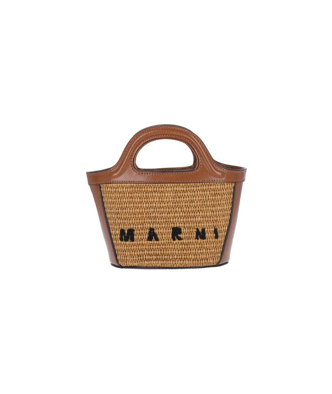 MARNI Коричневая сумка тоут, фото 1